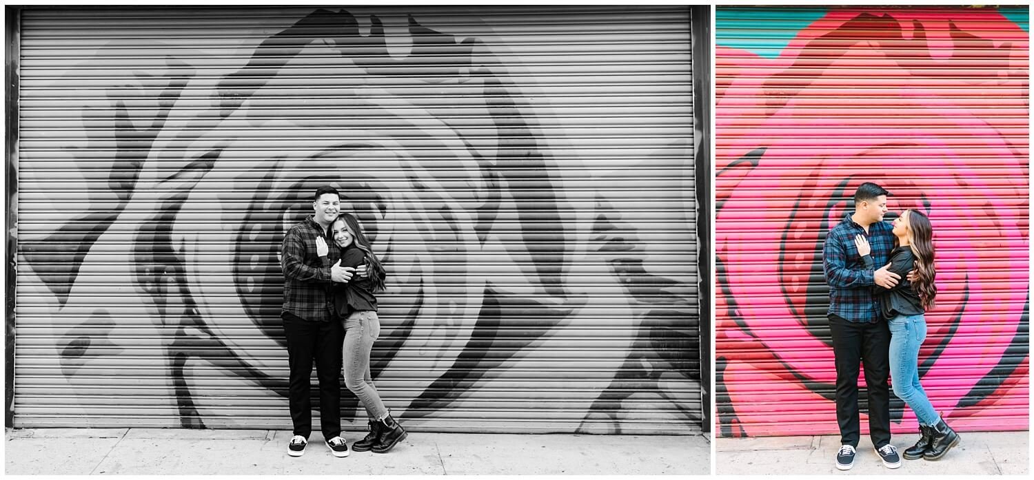 Couple Posing infront of Graffiti wall by GunnShot Photography
