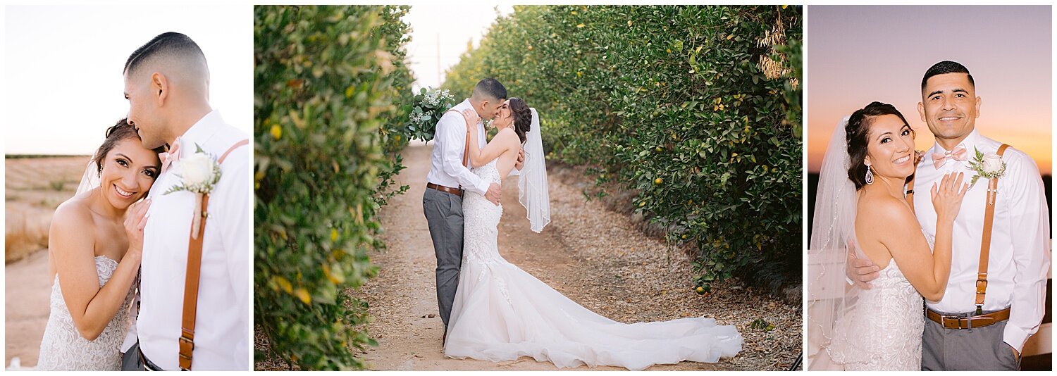  Best Wedding Photographer in Fresno, CA in Orange orchard.  